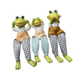 Maxbell 3x Animal Sculptures Desk Housewarming Outdoor Frog Garden Statues Figurines
