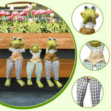 Maxbell 3x Animal Sculptures Desk Housewarming Outdoor Frog Garden Statues Figurines