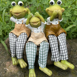 Maxbell 3x Animal Sculptures Desk Housewarming Outdoor Frog Garden Statues Figurines