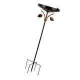 Maxbell Iron Bird Bath for Outdoor Weatherproof Birdfeeder for Lawn Outside Backyard