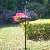 Maxbell Iron Bird Bath for Outdoor Weatherproof Birdfeeder for Lawn Outside Backyard