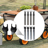 Maxbell 4x Utility Wagon Table Pole Fittings Lifting Tube for Fishing Hiking Camping M8 Nuts
