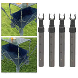 Maxbell 4x Utility Wagon Table Pole Fittings Lifting Tube for Fishing Hiking Camping M8 Nuts