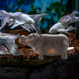 Maxbell Air Bubbler Hippo Fish Tank Bubbler Decoration for Hermit Crab Tank Aquarium 14.5cmx7cmx5.3cm