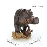 Maxbell Air Bubbler Hippo Fish Tank Bubbler Decoration for Hermit Crab Tank Aquarium 20cmx17.5cmx17.5cm