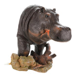 Maxbell Air Bubbler Hippo Fish Tank Bubbler Decoration for Hermit Crab Tank Aquarium 20cmx17.5cmx17.5cm