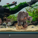 Maxbell Air Bubbler Hippo Fish Tank Bubbler Decoration for Hermit Crab Tank Aquarium 20cmx17.5cmx17.5cm