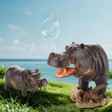Maxbell Air Bubbler Hippo Fish Tank Bubbler Decoration for Hermit Crab Tank Aquarium 20cmx17.5cmx17.5cm