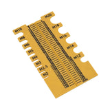 Maxbell Screw Measuring Ruler Thread Size Checker Screw Sorter Thickened Sorter Tool Yellow