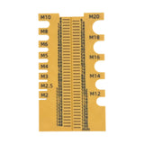 Maxbell Screw Measuring Ruler Thread Size Checker Screw Sorter Thickened Sorter Tool Yellow