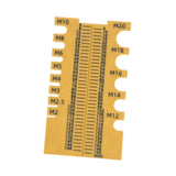 Maxbell Screw Measuring Ruler Thread Size Checker Screw Sorter Thickened Sorter Tool Yellow