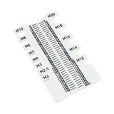 Maxbell Screw Measuring Ruler Thread Size Checker Screw Sorter Thickened Sorter Tool White