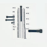 Maxbell Screw Measuring Ruler Thread Size Checker Screw Sorter Thickened Sorter Tool White