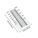 Maxbell Screw Measuring Ruler Thread Size Checker Screw Sorter Thickened Sorter Tool White