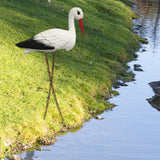 Maxbell Simulated Bird Crane Miniature with Iron Wire Legs Lightweight PE Bird Model