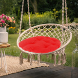 Maxbell Hanging Egg Chair Cushion Decor Rocking Chair Cushion for Sofa Patio Balcony Red