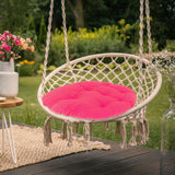 Maxbell Hanging Egg Chair Cushion Decor Rocking Chair Cushion for Sofa Patio Balcony Pink