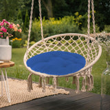 Maxbell Hanging Egg Chair Cushion Decor Rocking Chair Cushion for Sofa Patio Balcony Blue