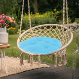 Maxbell Hanging Egg Chair Cushion Decor Rocking Chair Cushion for Sofa Patio Balcony Light Blue