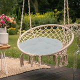 Maxbell Hanging Egg Chair Cushion Decor Rocking Chair Cushion for Sofa Patio Balcony Light Grey