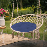 Maxbell Hanging Egg Chair Cushion Decor Rocking Chair Cushion for Sofa Patio Balcony Deep Blue