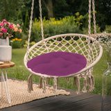 Maxbell Hanging Egg Chair Cushion Decor Rocking Chair Cushion for Sofa Patio Balcony Violet