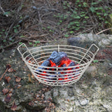 Maxbell Lump Charcoal Fire Basket with Handle Stainless Steel Charcoal Ash Collector