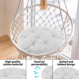 Maxbell Hanging Egg Chair Cushion Comfortable Replacement for Indoor Balcony Outdoor White