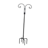 Maxbell Double Shepherds Hook Iron for Hummingbird Feeder Flower Basket Bird Feeders Height 1.6M