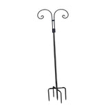 Maxbell Double Shepherds Hook Iron for Hummingbird Feeder Flower Basket Bird Feeders Height 1.6M