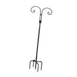 Maxbell Double Shepherds Hook Iron for Hummingbird Feeder Flower Basket Bird Feeders Height 1.6M