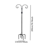 Maxbell Double Shepherds Hook Iron for Hummingbird Feeder Flower Basket Bird Feeders Height 2M