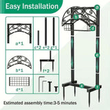 Maxbell Garden Hose Reel Holder Stable Organiser Ground Insert for Home Yard Outside