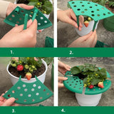 Maxbell 4x Strawberry Plant Supports Lightweight Keep Berries Clean Protection Racks Green