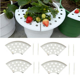 Maxbell 4x Strawberry Plant Supports Lightweight Keep Berries Clean Protection Racks White