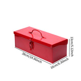 Maxbell Iron Tool Box Small Tool Box Tool Chest Non Slip Handle Portable for Garages