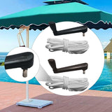 Maxbell Crank Handle Balcony Picnic Lawn Outdoor Patio Umbrella Crank Handle Black