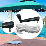 Maxbell Crank Handle Balcony Picnic Lawn Outdoor Patio Umbrella Crank Handle Black