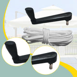 Maxbell Crank Handle Balcony Picnic Lawn Outdoor Patio Umbrella Crank Handle Black
