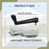 Maxbell Crank Handle Balcony Picnic Lawn Outdoor Patio Umbrella Crank Handle Black