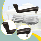 Maxbell Crank Handle Balcony Picnic Lawn Outdoor Patio Umbrella Crank Handle Gray