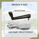 Maxbell Crank Handle Balcony Picnic Lawn Outdoor Patio Umbrella Crank Handle Gray