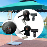 Maxbell Patio Umbrella Crank Handle Sturdy Handle Bracket for Garden Courtyard Party Gray