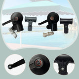 Maxbell Patio Umbrella Crank Handle Sturdy Handle Bracket for Garden Courtyard Party Gray