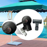 Maxbell Patio Umbrella Crank Handle Sturdy Handle Bracket for Garden Courtyard Party Gray
