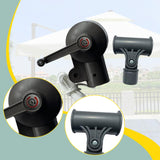 Maxbell Patio Umbrella Crank Handle Sturdy Handle Bracket for Garden Courtyard Party Gray