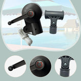 Maxbell Patio Umbrella Crank Handle Sturdy Handle Bracket for Garden Courtyard Party Gray