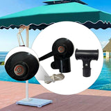 Maxbell Patio Umbrella Crank Handle Sturdy Handle Bracket for Garden Courtyard Party Black