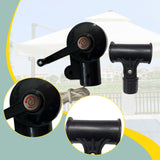 Maxbell Patio Umbrella Crank Handle Sturdy Handle Bracket for Garden Courtyard Party Black