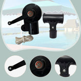 Maxbell Patio Umbrella Crank Handle Sturdy Handle Bracket for Garden Courtyard Party Black